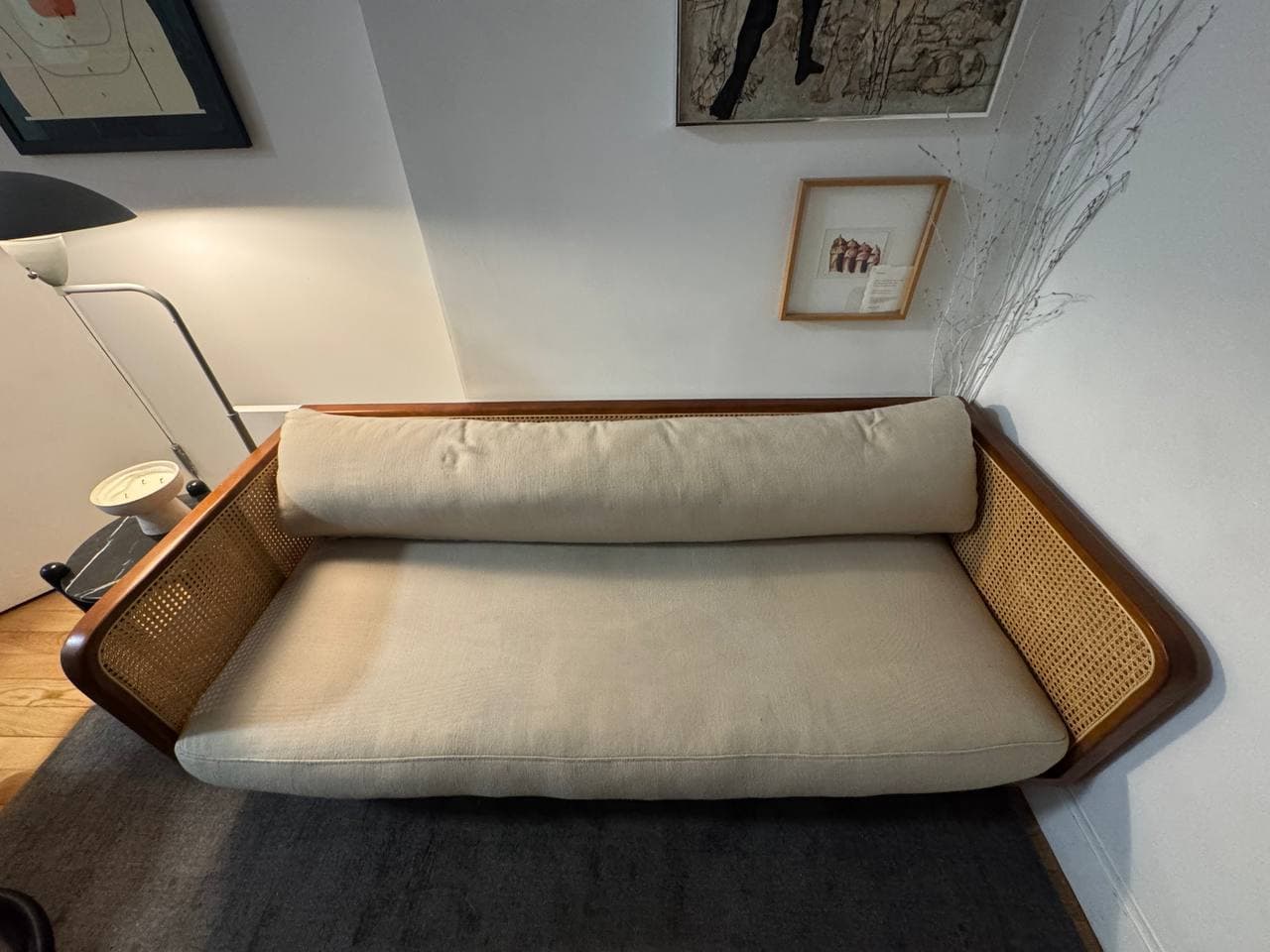 Restored loveseat after Cleanify NYC cleaning