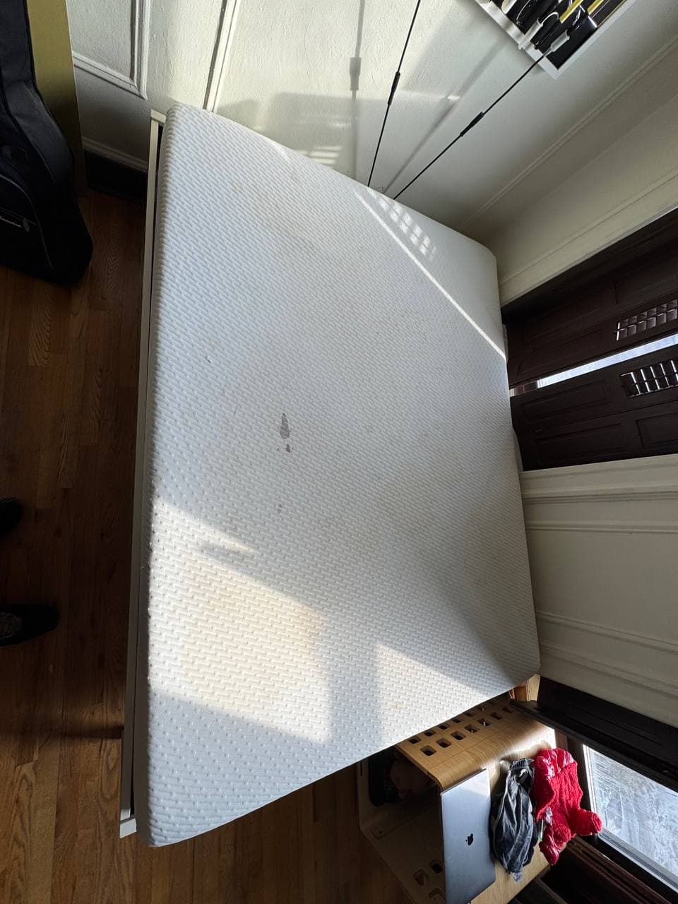 Soiled mattress before Cleanify NYC sanitization
